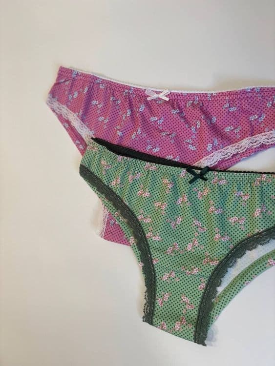 Трусики жіночі рожеві та зелені — набір із 2 пар